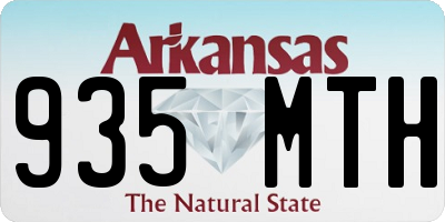 AR license plate 935MTH