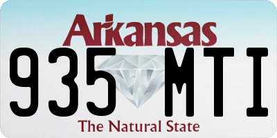 AR license plate 935MTI