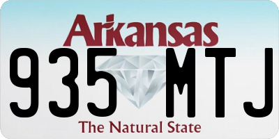 AR license plate 935MTJ