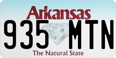 AR license plate 935MTN