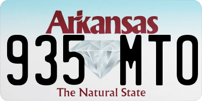 AR license plate 935MTO