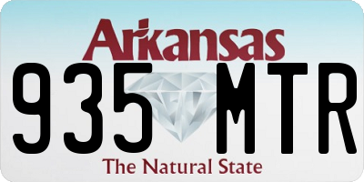 AR license plate 935MTR