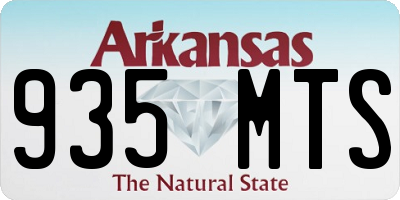 AR license plate 935MTS