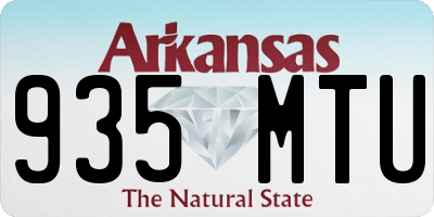 AR license plate 935MTU
