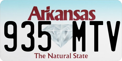 AR license plate 935MTV