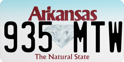 AR license plate 935MTW
