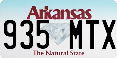 AR license plate 935MTX