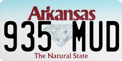 AR license plate 935MUD