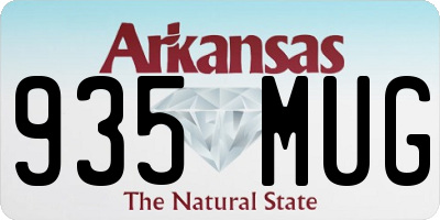AR license plate 935MUG