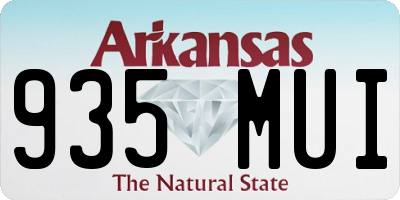 AR license plate 935MUI