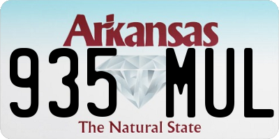 AR license plate 935MUL