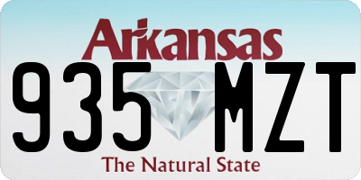 AR license plate 935MZT