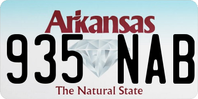 AR license plate 935NAB