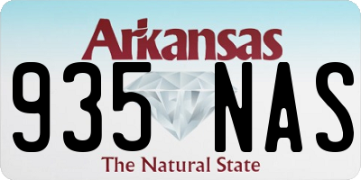 AR license plate 935NAS