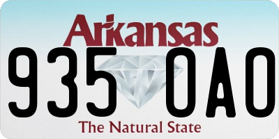 AR license plate 935OAO
