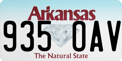 AR license plate 935OAV