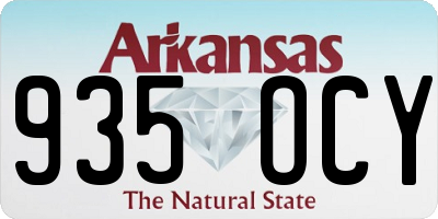 AR license plate 935OCY