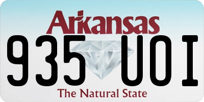 AR license plate 935UOI