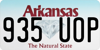 AR license plate 935UOP