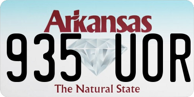 AR license plate 935UOR