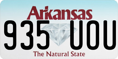 AR license plate 935UOU