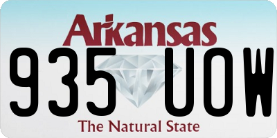AR license plate 935UOW