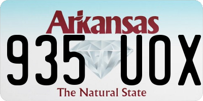 AR license plate 935UOX