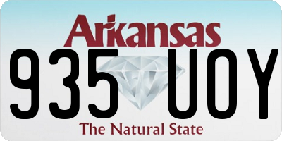 AR license plate 935UOY