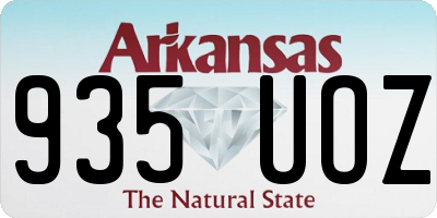 AR license plate 935UOZ