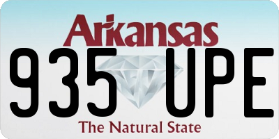 AR license plate 935UPE