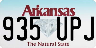 AR license plate 935UPJ