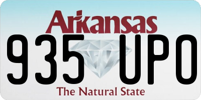 AR license plate 935UPO