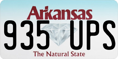 AR license plate 935UPS