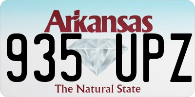 AR license plate 935UPZ