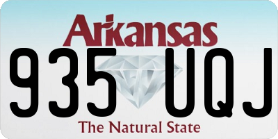 AR license plate 935UQJ