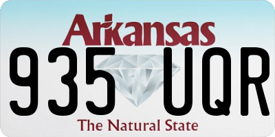 AR license plate 935UQR