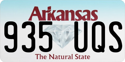 AR license plate 935UQS