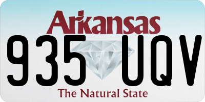 AR license plate 935UQV