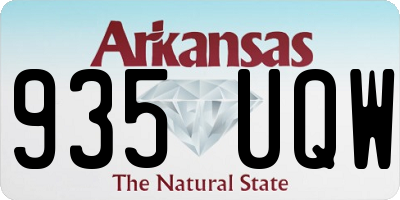 AR license plate 935UQW