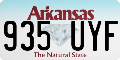 AR license plate 935UYF