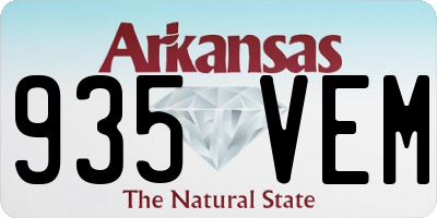 AR license plate 935VEM