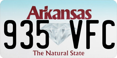 AR license plate 935VFC