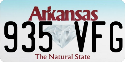 AR license plate 935VFG
