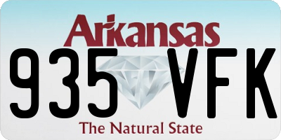 AR license plate 935VFK