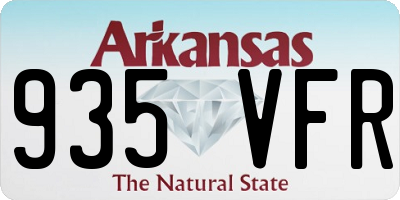 AR license plate 935VFR