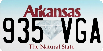 AR license plate 935VGA