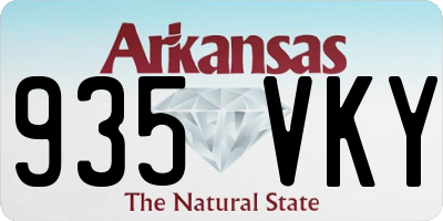 AR license plate 935VKY