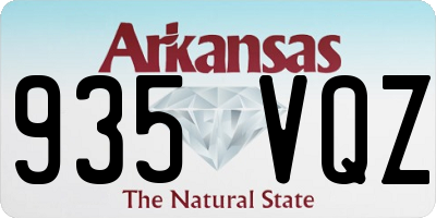 AR license plate 935VQZ