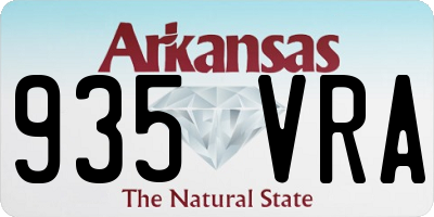 AR license plate 935VRA