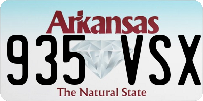 AR license plate 935VSX